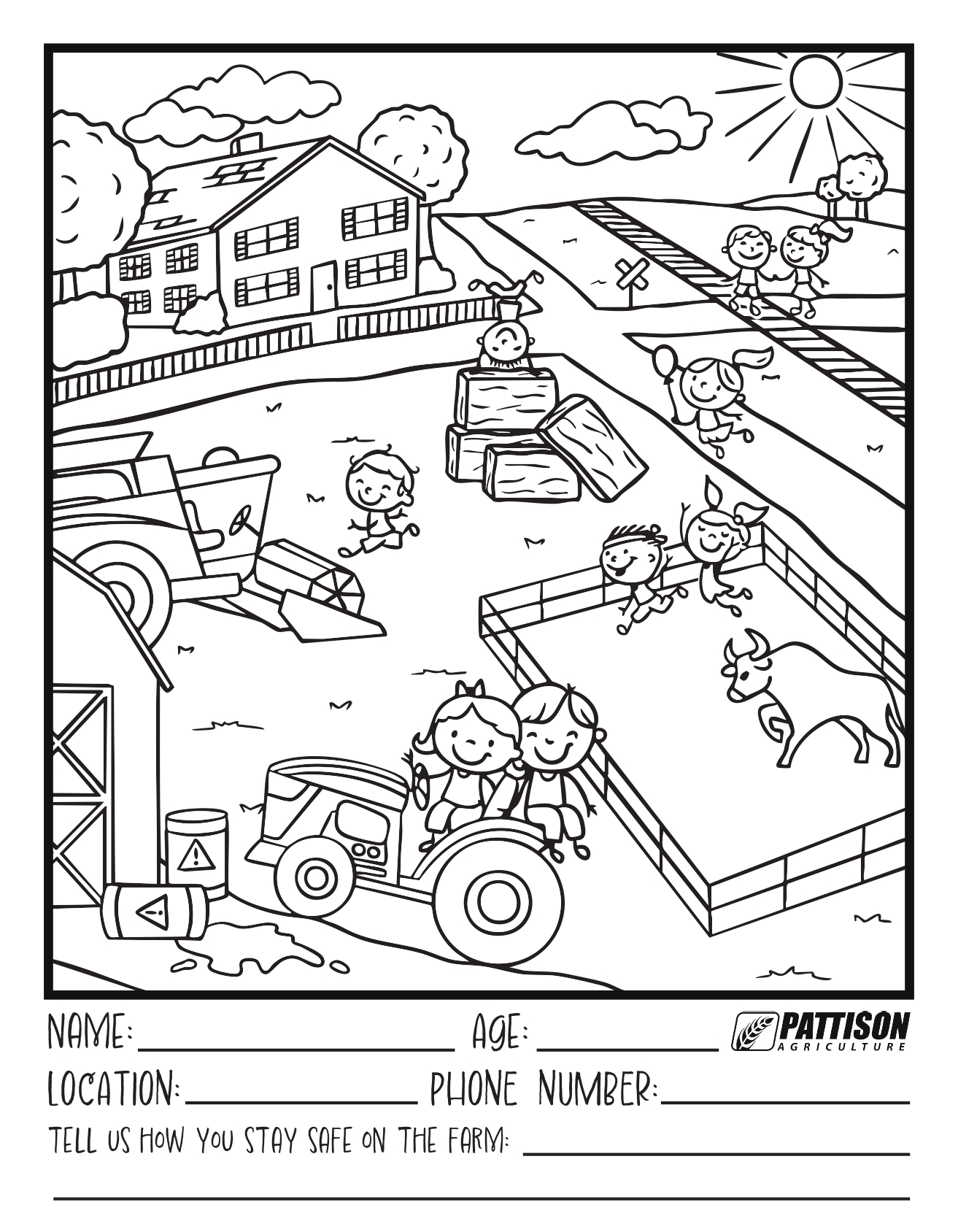 Ag Safety Week Colouring Page 